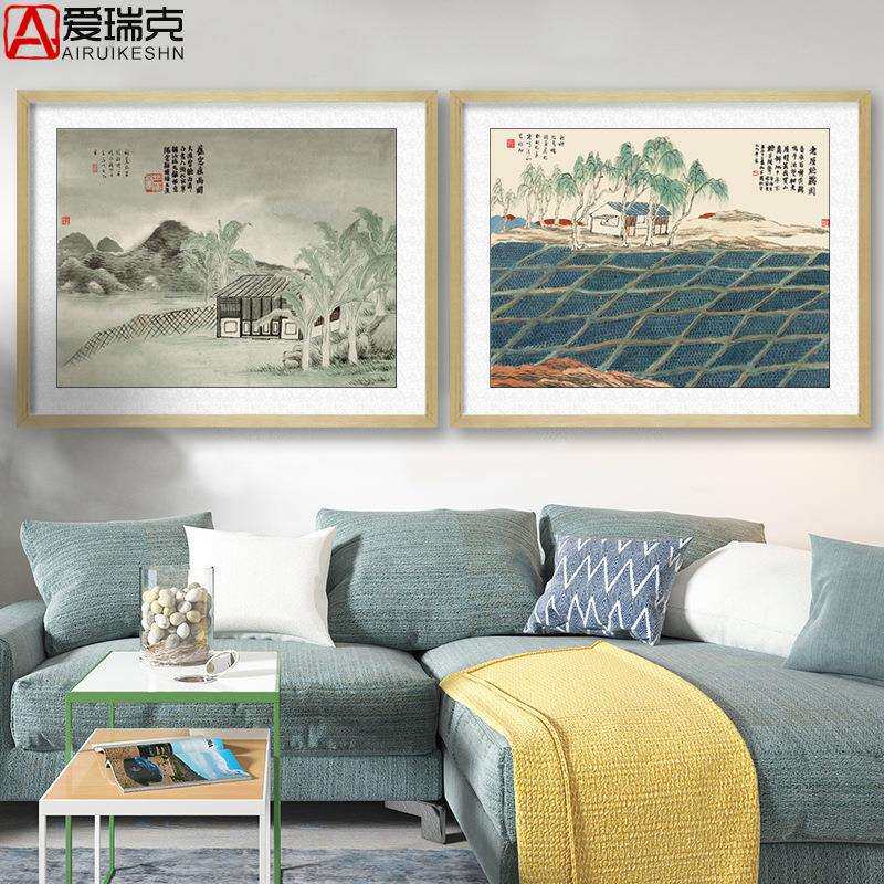 ZQ齐白石新中式二十四装饰画国画客厅卧室墙画餐厅挂画现代新中式