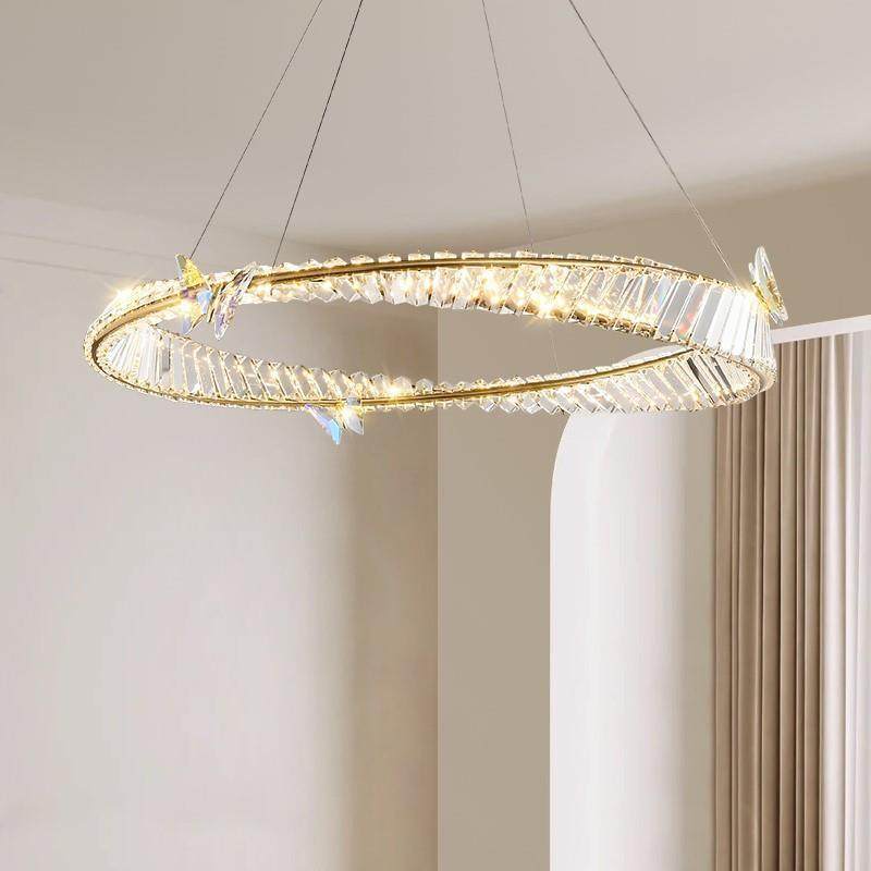 后现代轻奢客厅水晶吊灯大气客厅灯新款创意简约餐厅卧室别野吊灯