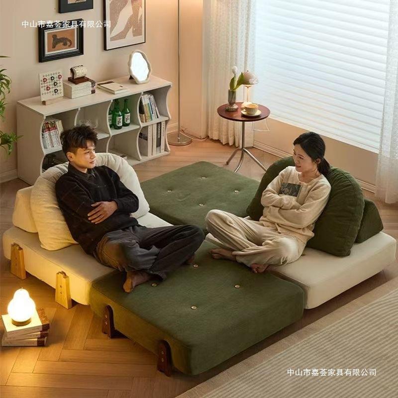 豆腐块懒人沙发榻榻米双人可躺可睡小户型单人午休沙发床人类狗窝