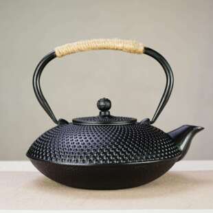800ml铁茶壶带滤网中式煮水泡茶家用养生铸铁壶摆件饰品茶具