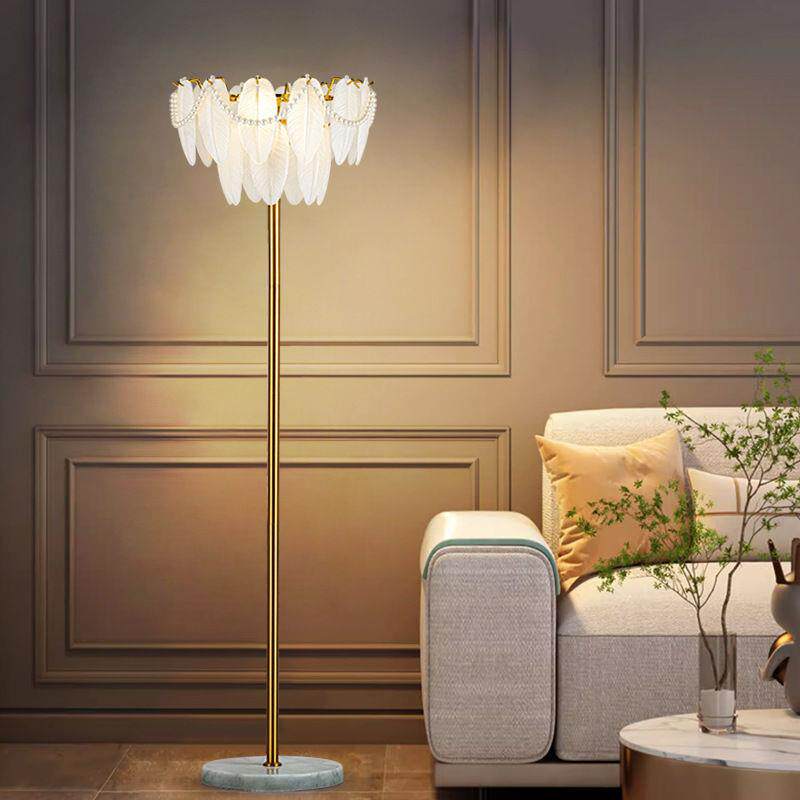 水晶奶油风北欧轻奢卧室床头客厅沙发台灯落地灯轻奢高级感旁边灯