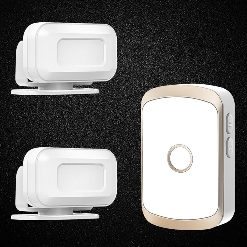 欢迎光临感应器店铺红外线进门语音迎宾器分体感应门铃防盗报警器