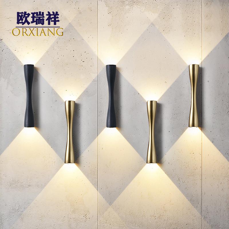 户外壁灯防水led双头创意简约庭院别墅卧室走廊花园门口阳台喇叭