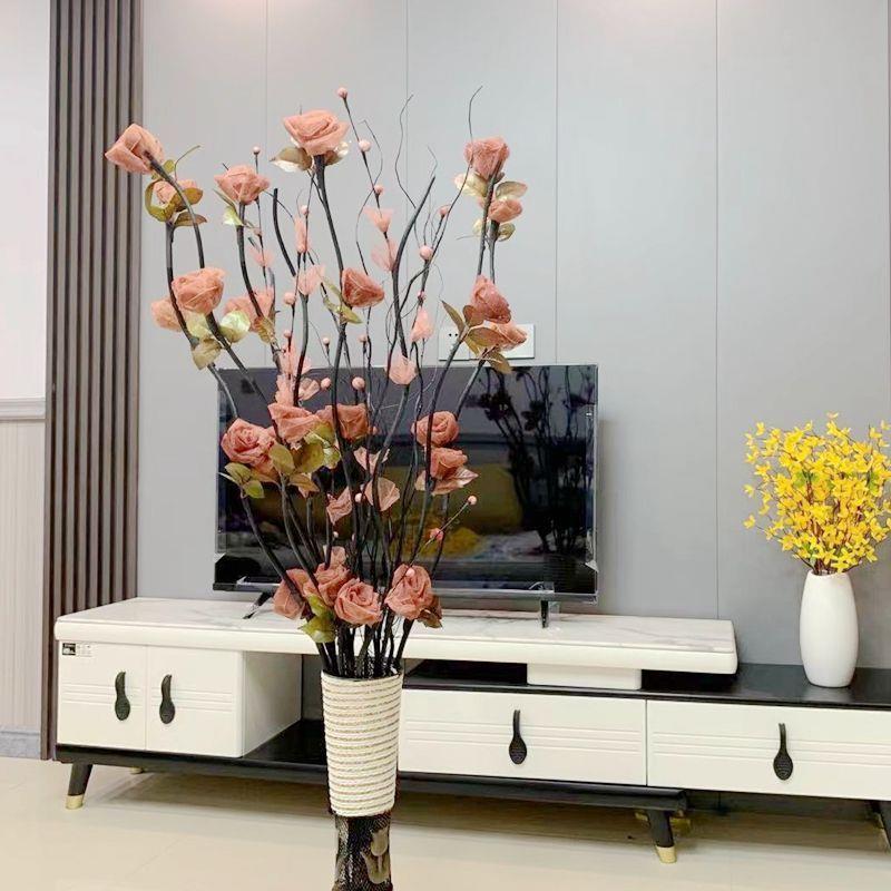仿真花客厅摆件落地假花装饰花干花花束插花玫瑰花永生新房
