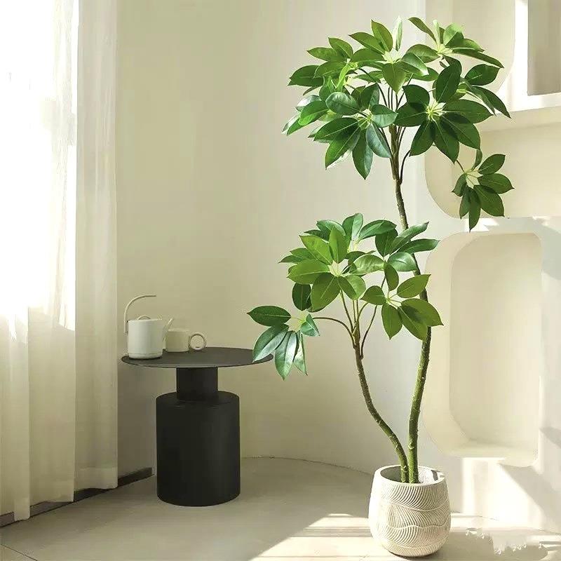 简约轻奢仿生植物仿真绿植大叶伞假树软装摆设客厅装饰盆景