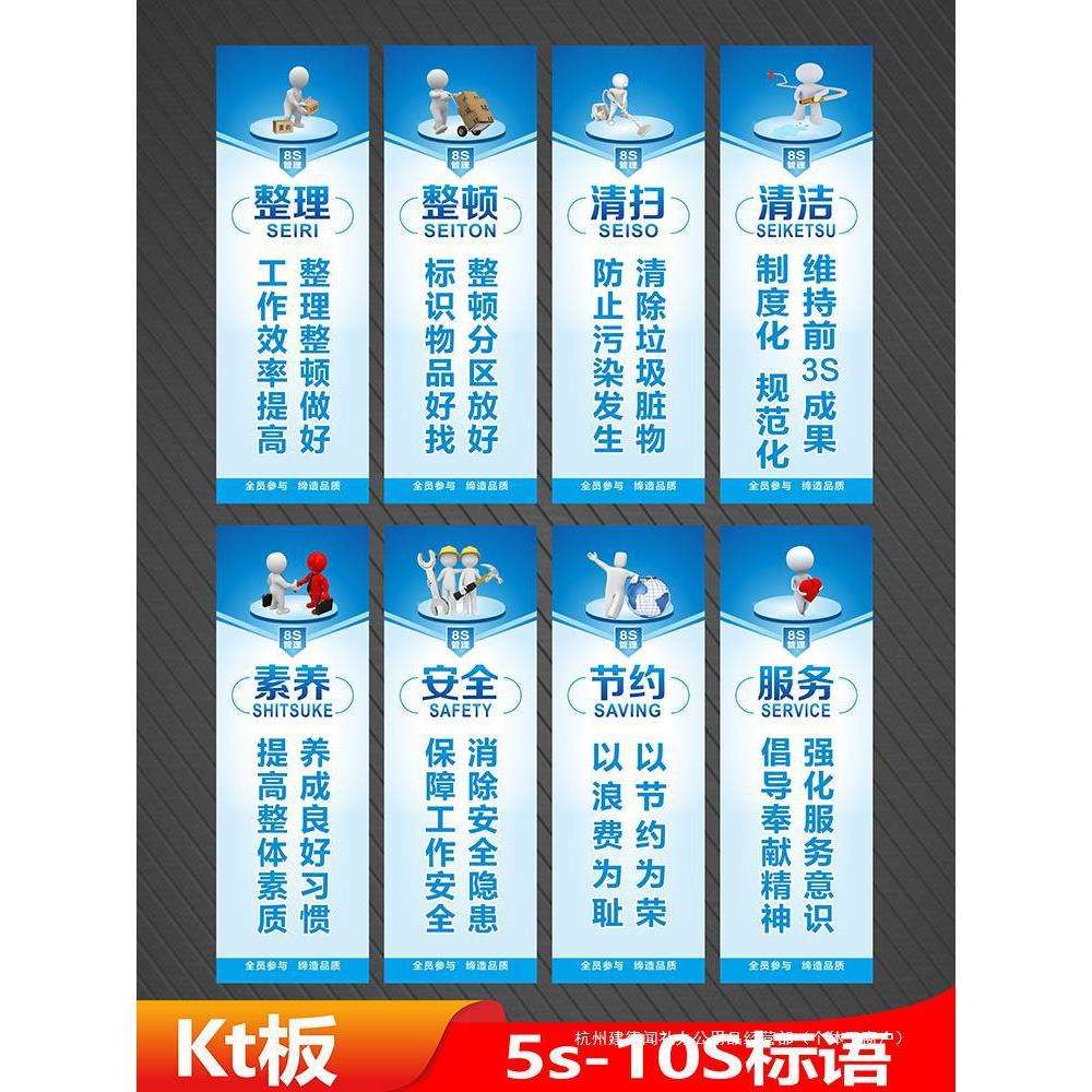 工厂生产车间现场5s6s7s8s9s10s管理标语品质宣传墙贴安全生产标
