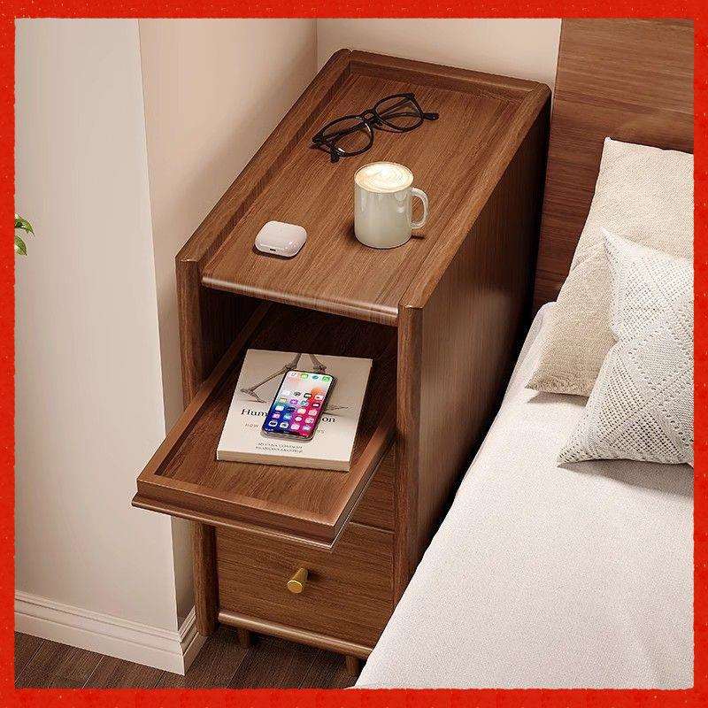 实木床头柜全实木小型30公分极窄柜家用卧室20公分床边超窄夹缝柜