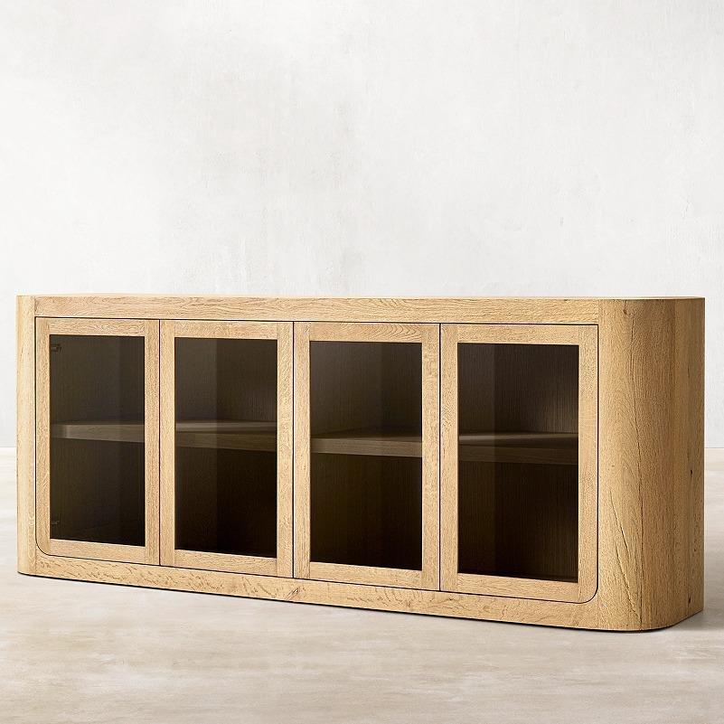 RH原单出口橡木床头柜法式复古美式乡村实木边几卧室收纳柜餐边柜