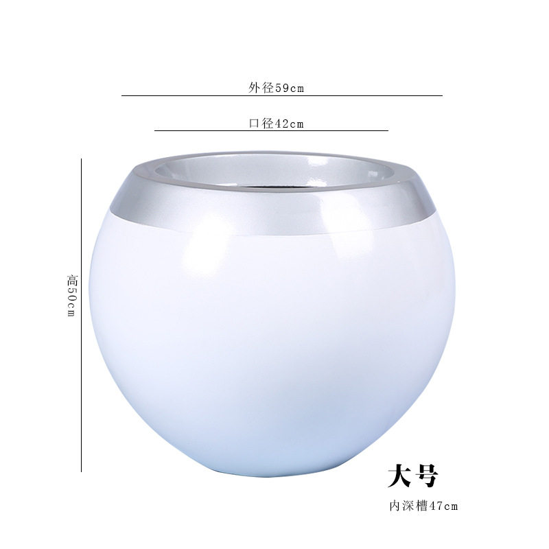 厂家直供户外组合花盆容器北欧简约酒店园林落地装饰玻璃钢花盆