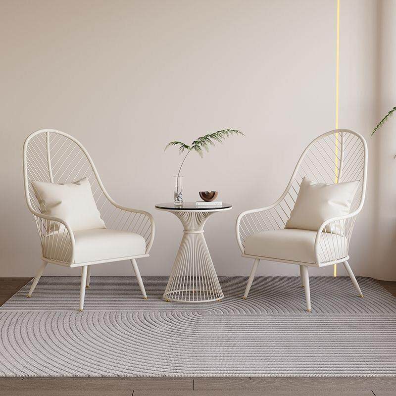 阳台休闲桌椅一桌风奶油庭院三件套单人组合户外茶几沙发椅简约