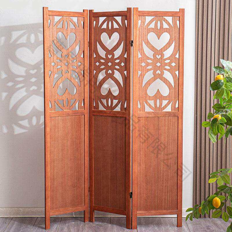 大量复古木质折叠屏风客厅餐厅便捷可移动实木屏风玄关隔断