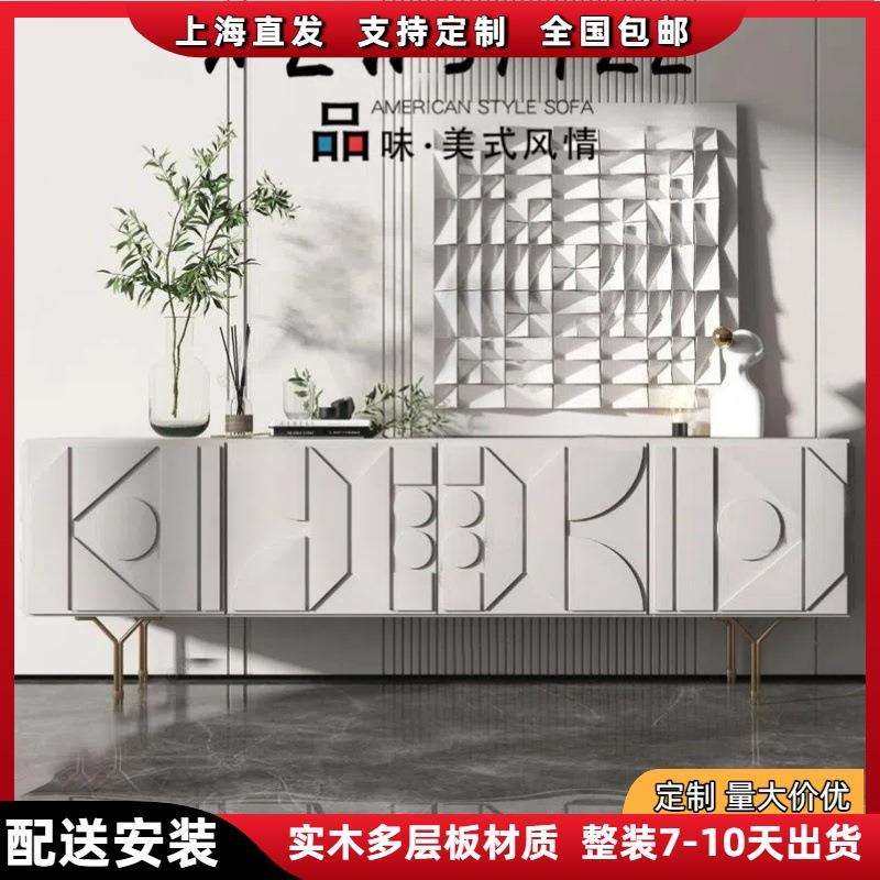 灰色钢琴烤漆电视柜意式艺术视听柜现代简约客厅电视柜地柜包邮