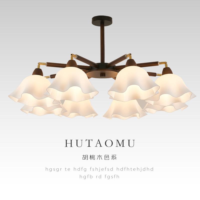 新中式家用客厅吊灯创意北欧主卧室LED灯简约设计师餐厅中山灯具