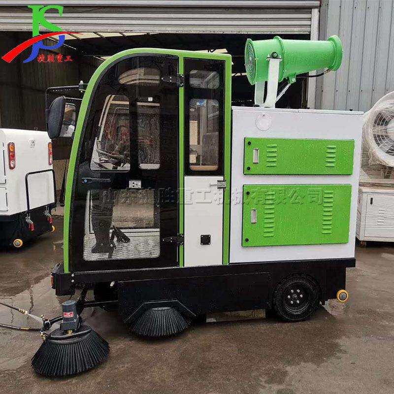 驾驶式扫地机全封闭自动扫地集尘洒水清洁一体机户外环境清扫机