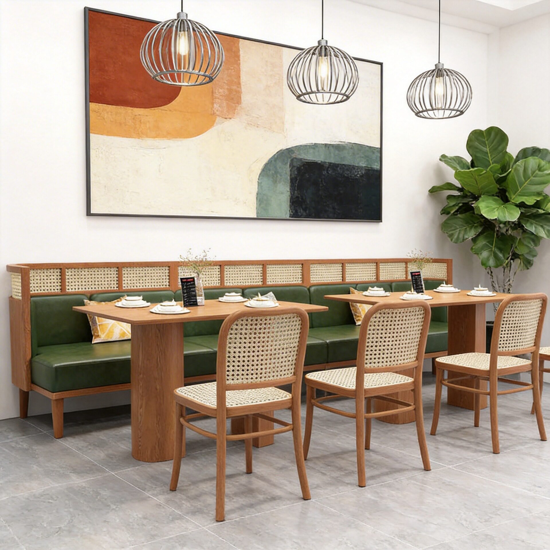 面馆快餐店主题东南亚餐厅茶餐厅卡座沙发简餐小吃餐饮商用餐桌椅