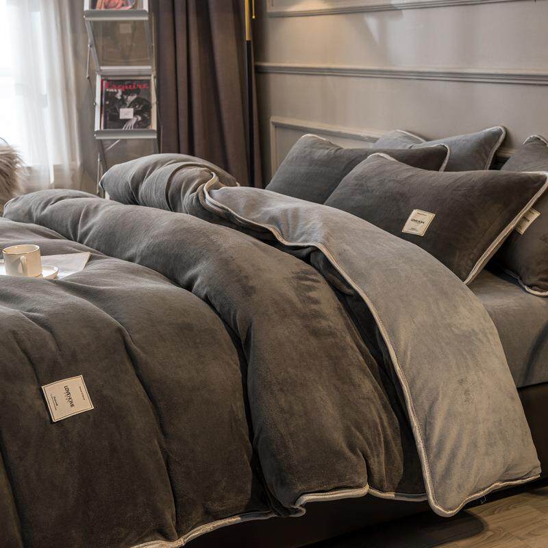 冬季珊瑚绒被套单件冬天法兰绒学生宿舍单人牛奶毛绒加绒床单被罩