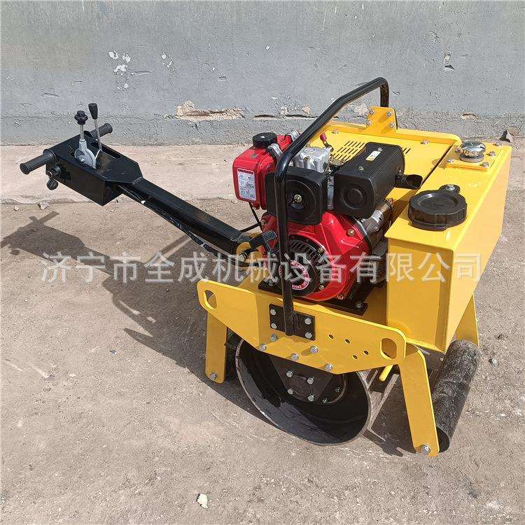 济宁全成手扶自走式压路机双钢轮震动压路机柴油沟槽夯实机