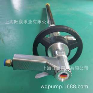 SS304气动油桶泵 上海旺泉卫生级插桶泵 不锈钢气动抽液泵HD