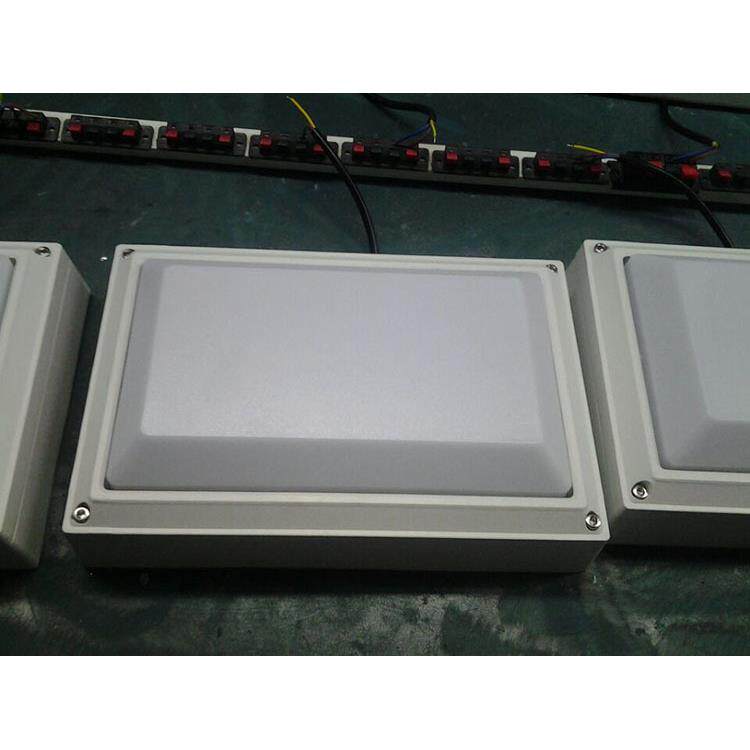 户外LED防潮灯微波雷达感应声光控10W20Wled吸顶灯长方形
