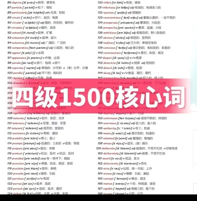 2025英语四六级1000高频词·四六级1500核心词资料电子版素材