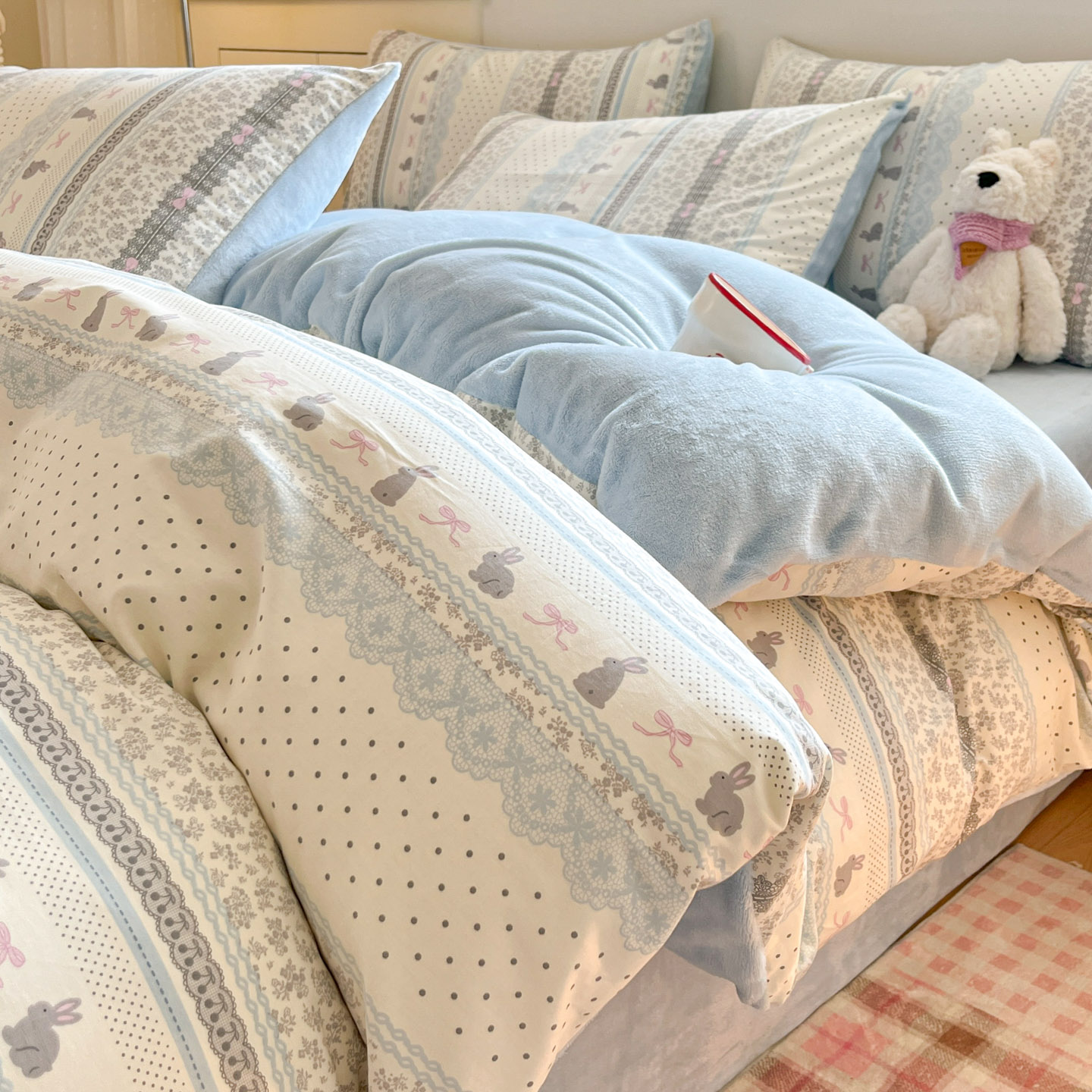 全棉加绒被套！双面可用