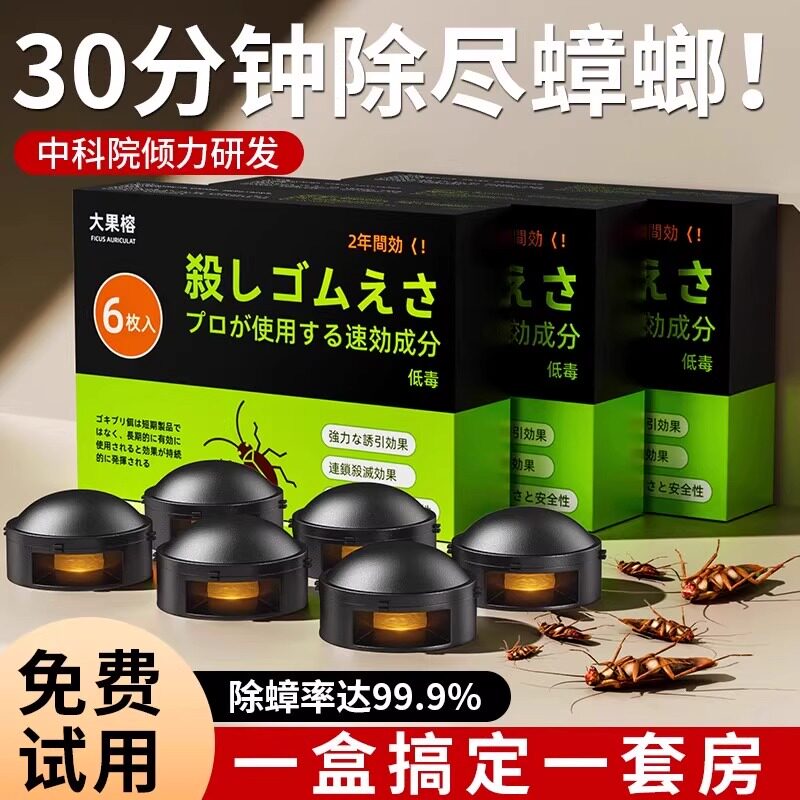 日本小黑屋蟑螂药家用全窝端孕婴强力灭杀虫卵神器正品2981