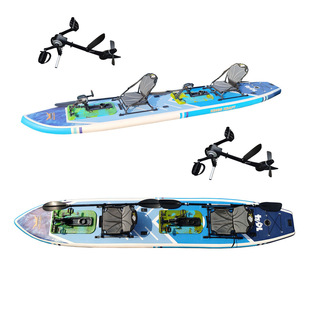 厂家直销双人充气SUP板充气冲浪板带金属脚蹬和铝座椅