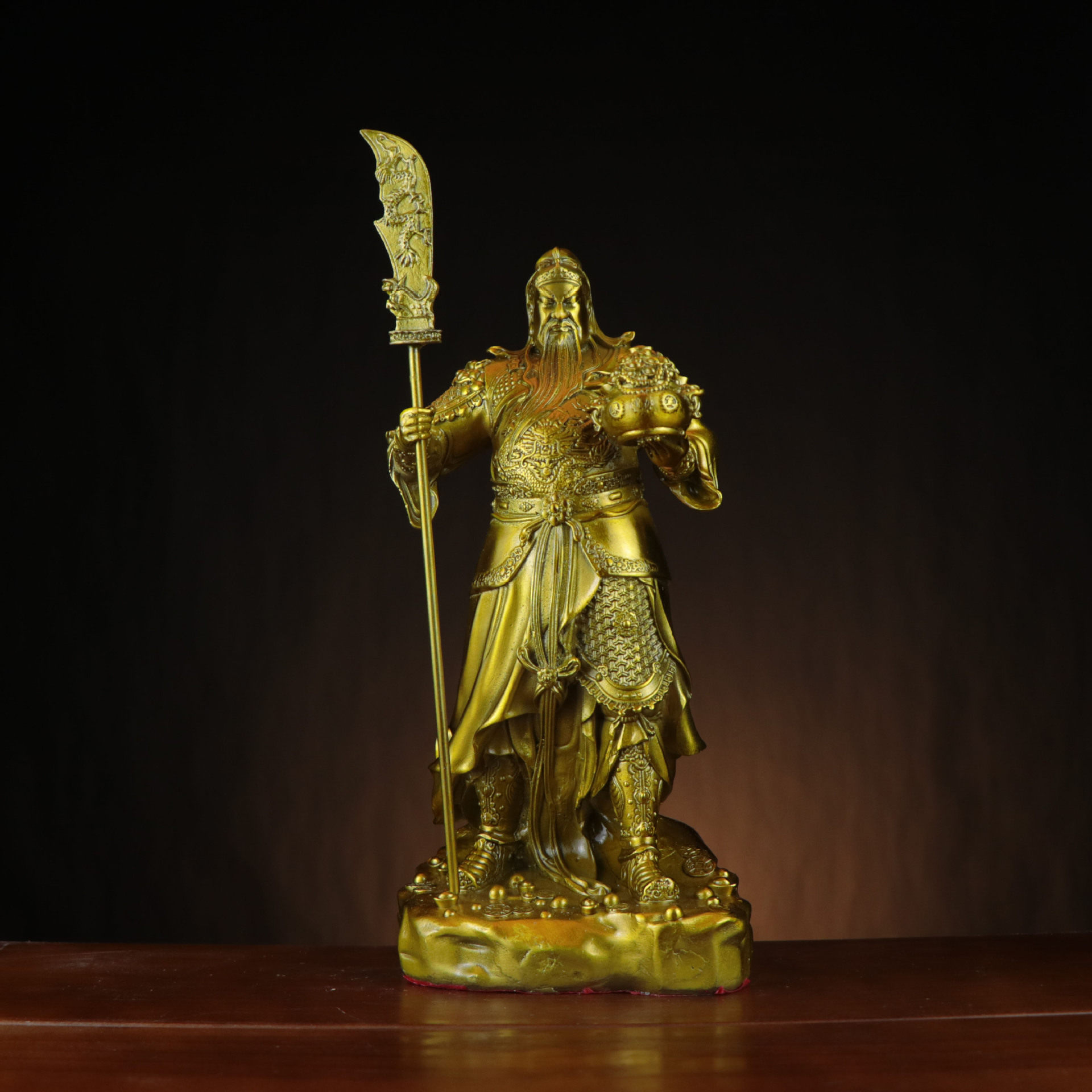 铜关公 托宝关公 站关公 家居店铺关公神像摆件聚宝盆关公,电子元器件市场,电线扎带/束线带,淘宝优惠券,粉丝福利购,淘宝优惠卷