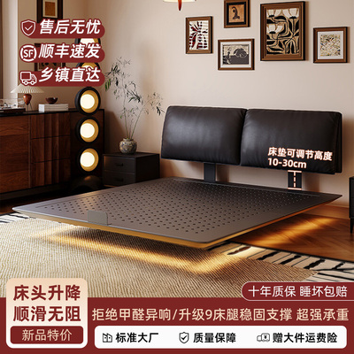 悬浮床铁艺床双人床单人床家用现代简约碳素钢床架排骨架铁架铁床