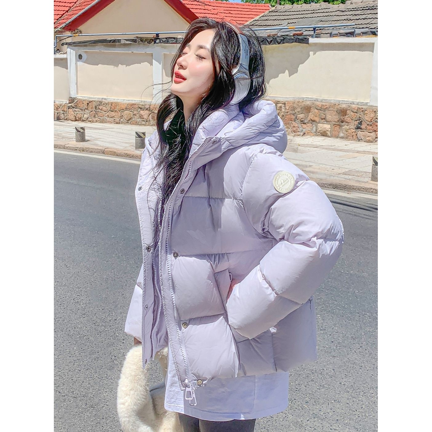 洛范尘短款羽绒服女款冬季泡芙加厚95白鸭绒爆款外套官方旗舰店