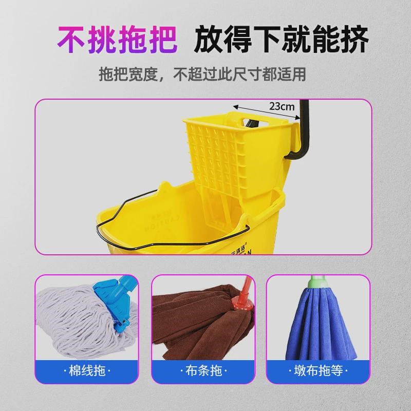 热销白云榨水车拖把桶p可排水墩拖布挤水器保洁商用免手洗拖地压