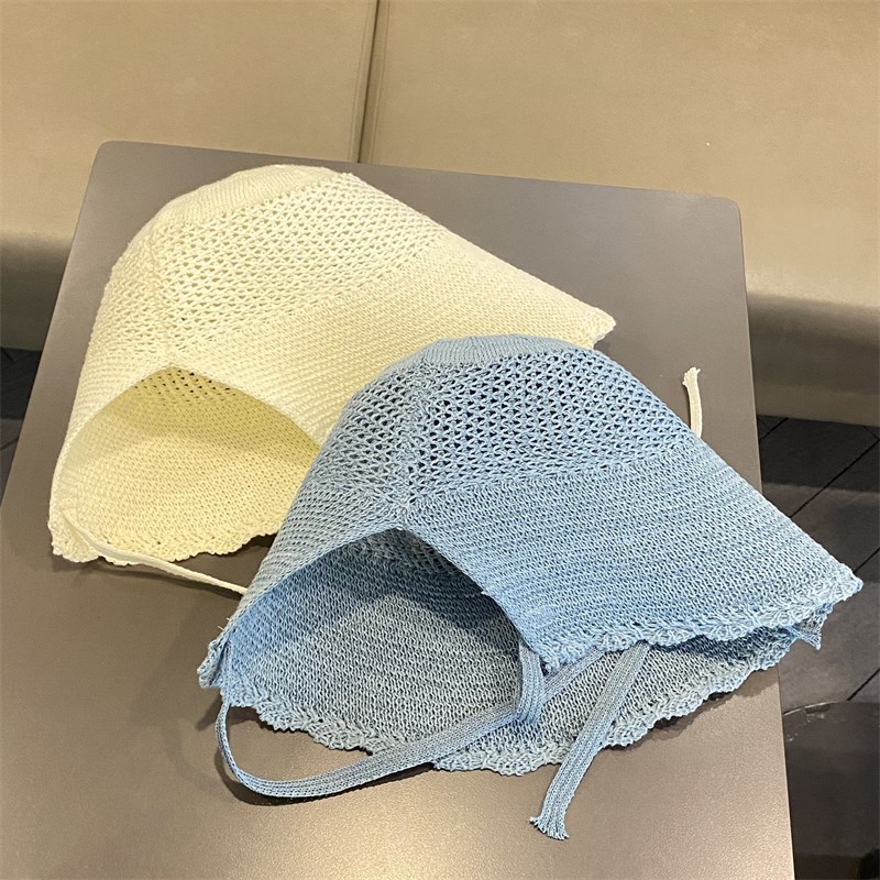 热销春夏季新款可爱萝莉风系带渔夫帽女轻薄透气T遮阳帽时尚百搭