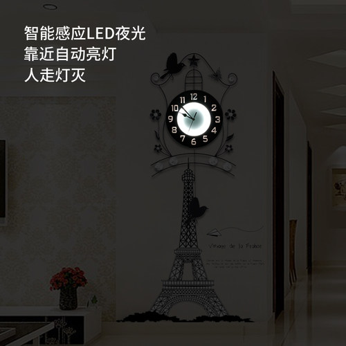 热销钟表挂钟客厅k家用时尚创意现代简约大气时钟卧室静音夜光石