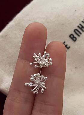 流浪蒲公英小巧烟花耳钉女ins小众简约日常百搭迷你耳环