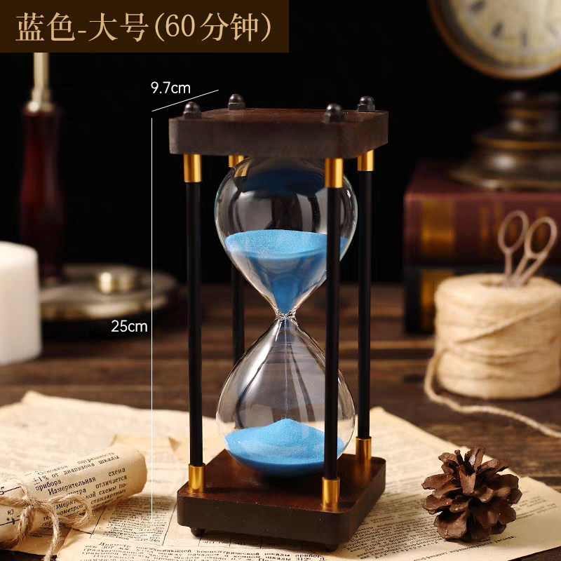 防摔沙漏计时器15/30/60分钟儿童沙漏自装沙空瓶定制刻字桌面摆件