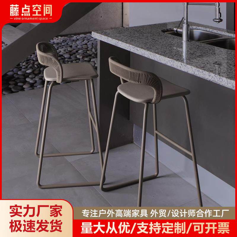户外桌椅庭院休闲藤椅组合别墅花园露台编藤露天阳台欧式室外家具