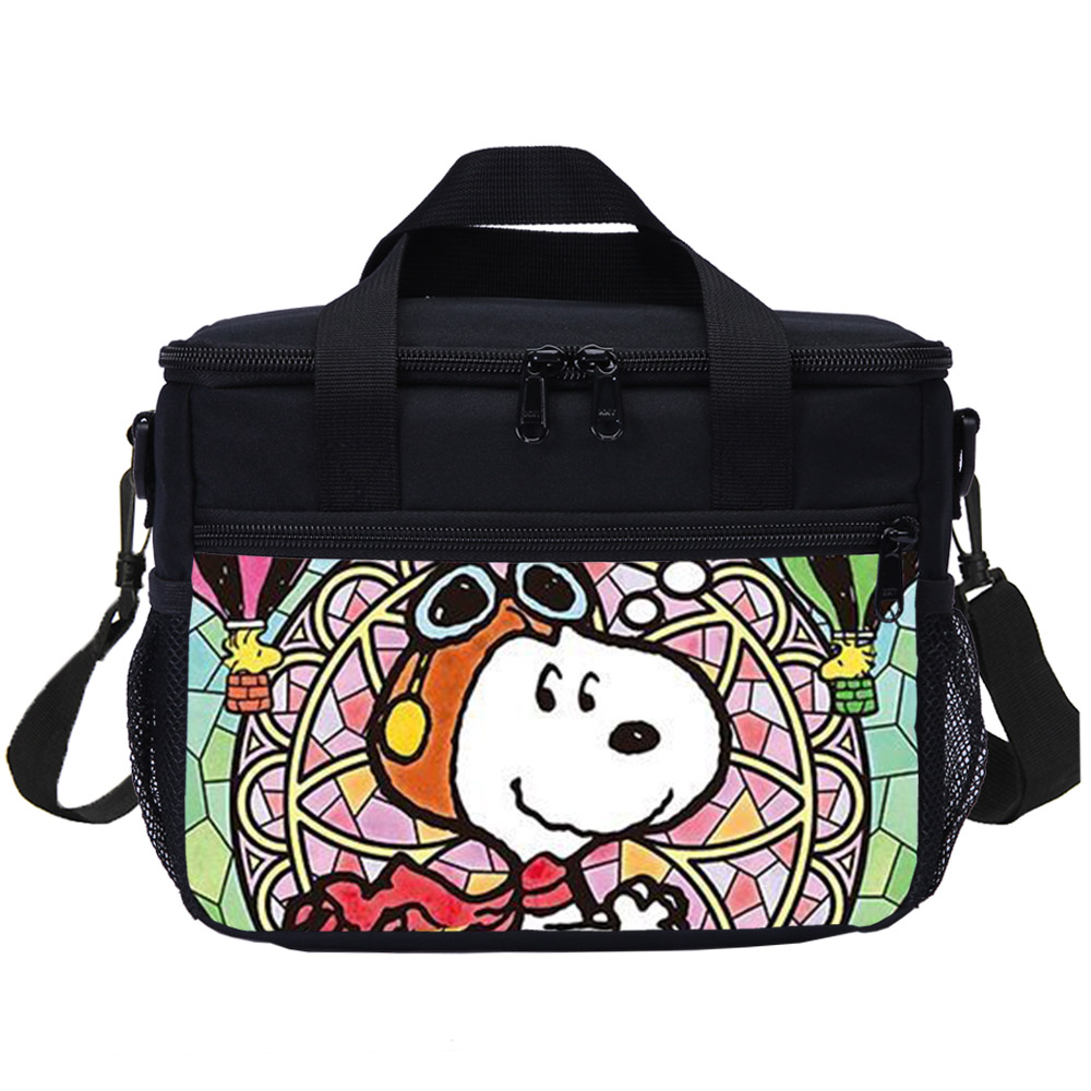 史努比午餐包卡通动漫成人办公儿童小学生保温饭袋便当包
