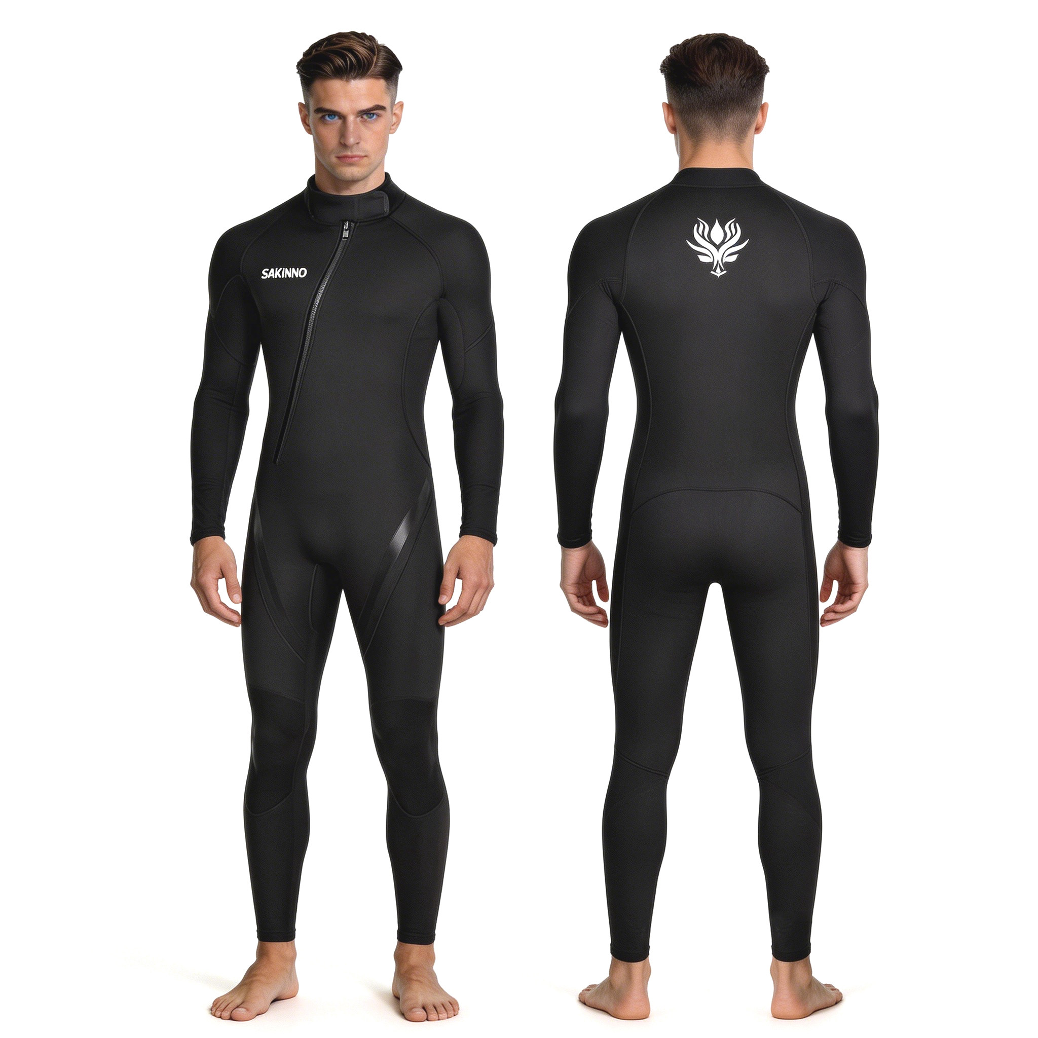 2/3/5mm男女专业水肺自由潜水连体潜水服防寒保暖全身防水湿衣