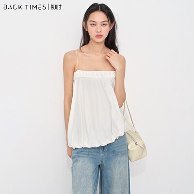 初时BACKTIMES夏季抹胸牛仔裤