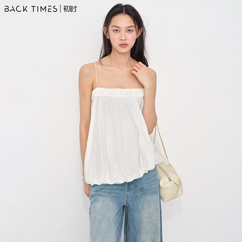 初时BACKTIMES夏季抹胸牛仔裤