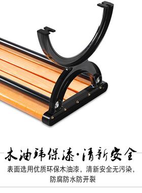 户外休闲园铝林椅园椅子铸长条椅子实公木防腐44817木料 景区室外