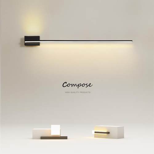 个性壁灯ed现代l简约客厅欧背景墙9579灯创意条过道北长卧室床头