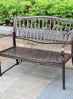 铸铝公椅休闲户外防水椅长75771座椅息小区花园金园属椅室外休长