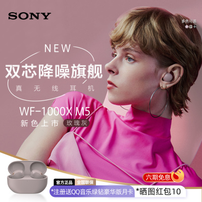 Sony/索尼 WF-1000XM5 真无线蓝牙耳机运动降噪豆5代旗舰入耳式