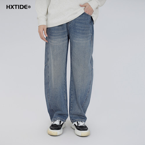 HXTIDE中国狐轩春季水洗牛仔裤