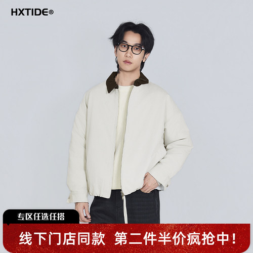 牛仔拼接领老钱风，款式时尚简约大气