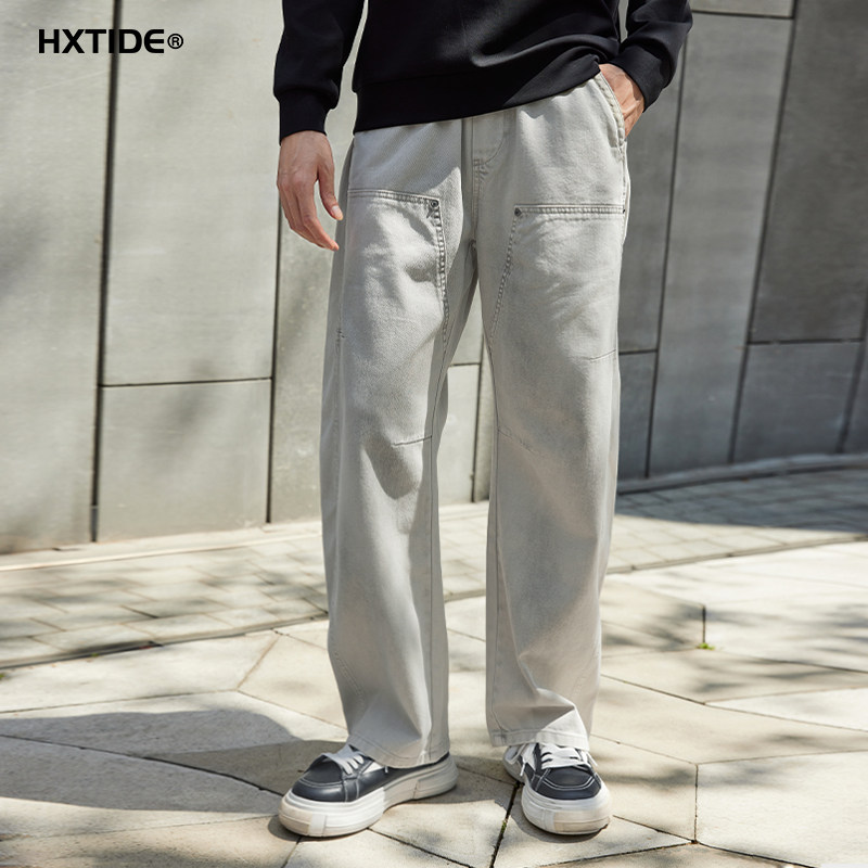 HXTIDE中国狐轩夏季水洗牛仔裤