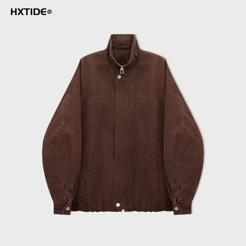 中国狐轩男装冬季短款立领羽绒服