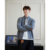 WAJ25秋冬假两件格纹衬衫 针织毛衣男日系少年感休闲通勤百搭外套