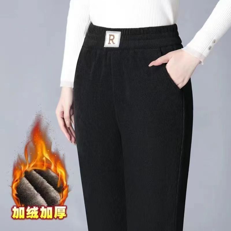 冬季新款加绒加厚保暖裤女外穿